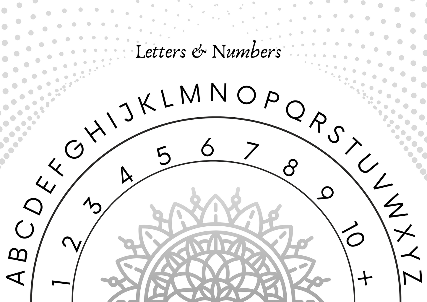 Printable Pendulum Charts - Black & White