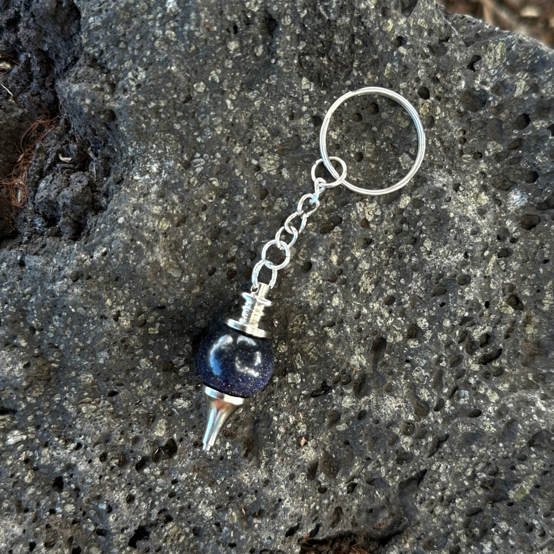 Serenity Blue Goldstone Key Chain