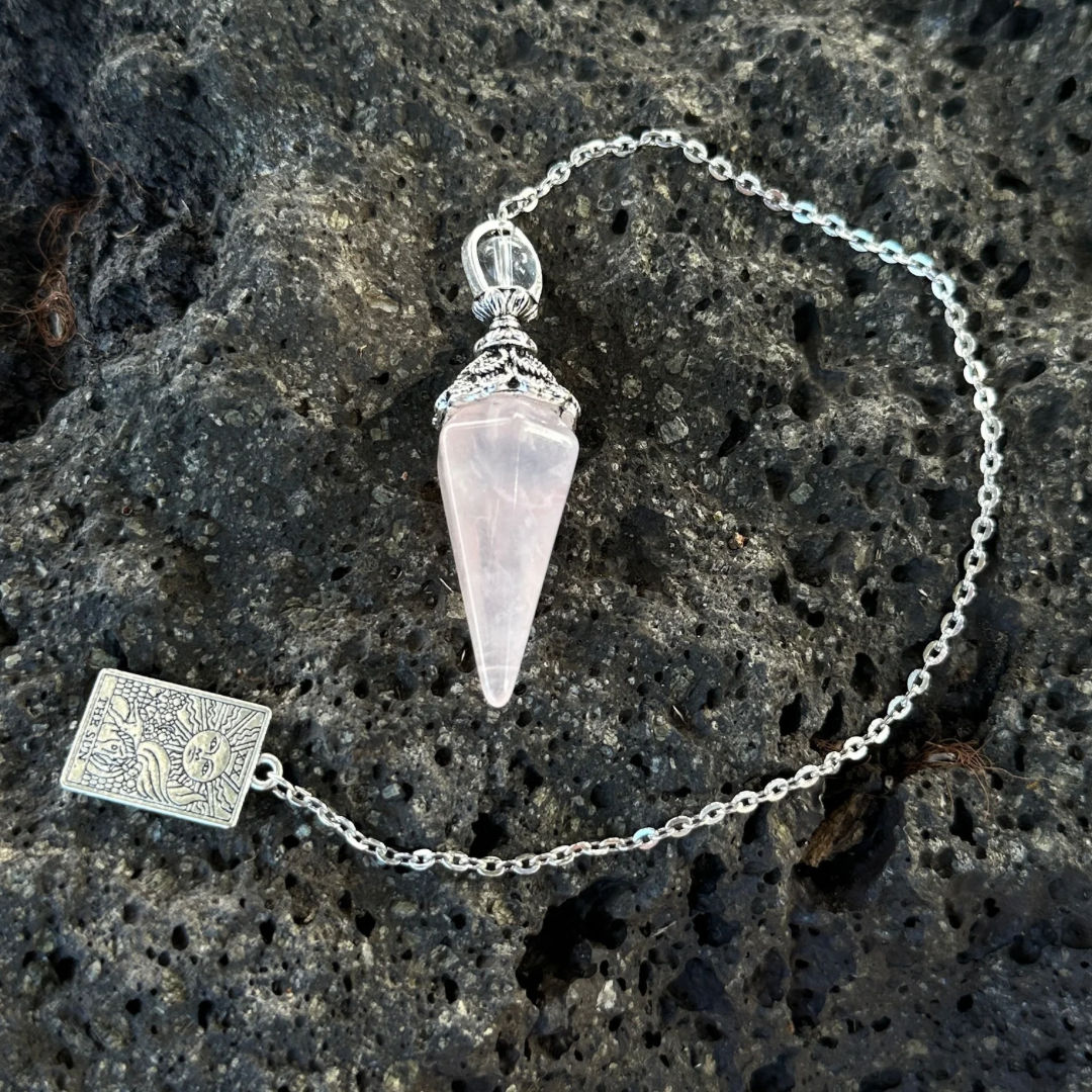 Serenity’s Sun Rose Quartz Pendulum