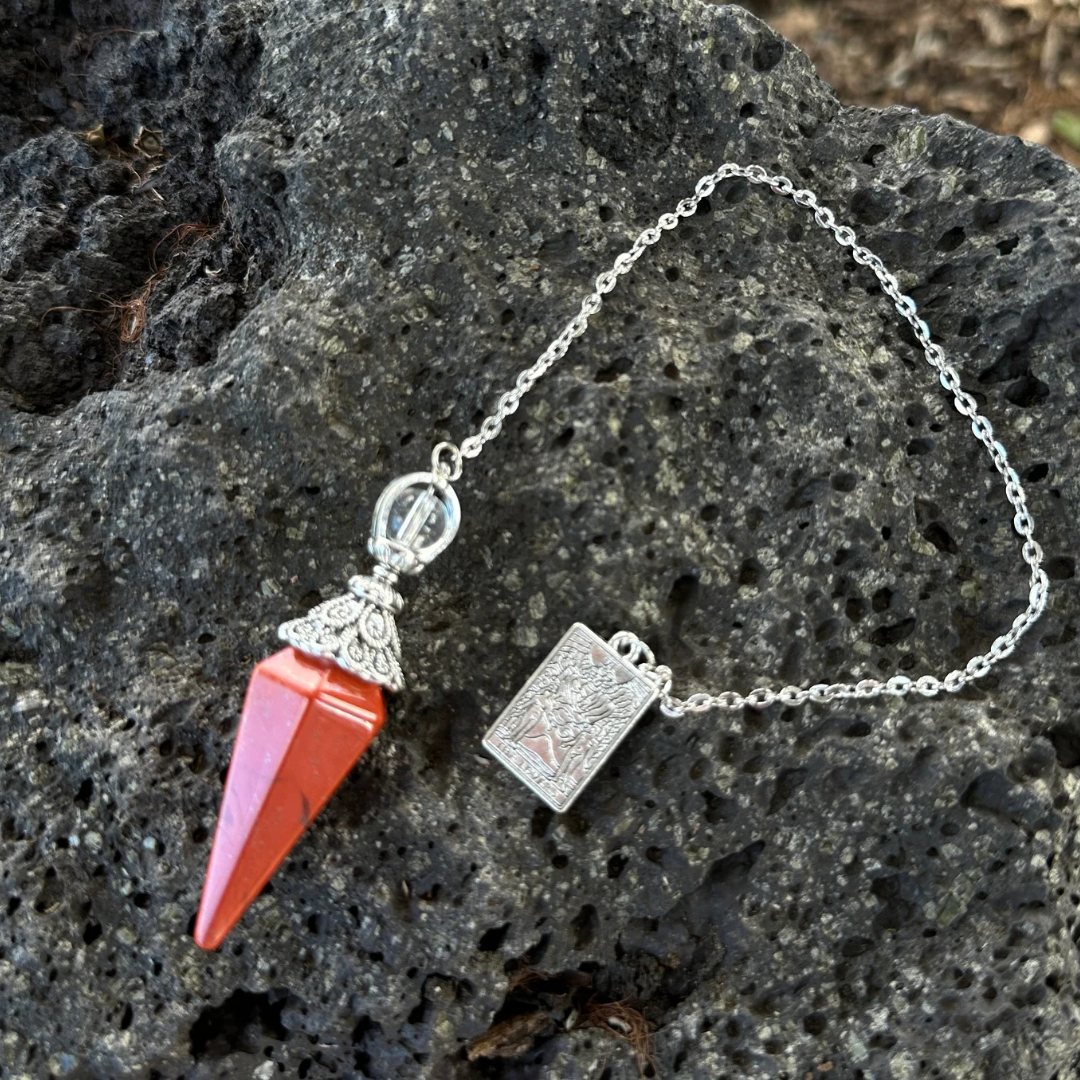 Resilient Red Jasper Lovers Pendulum